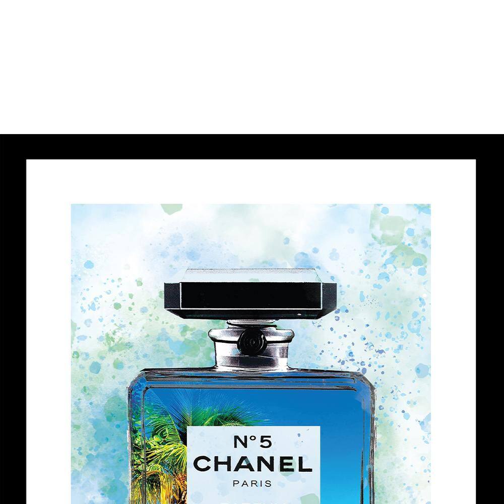 Tropical Chanel Perfume Bottle Print on Canvas for Kids