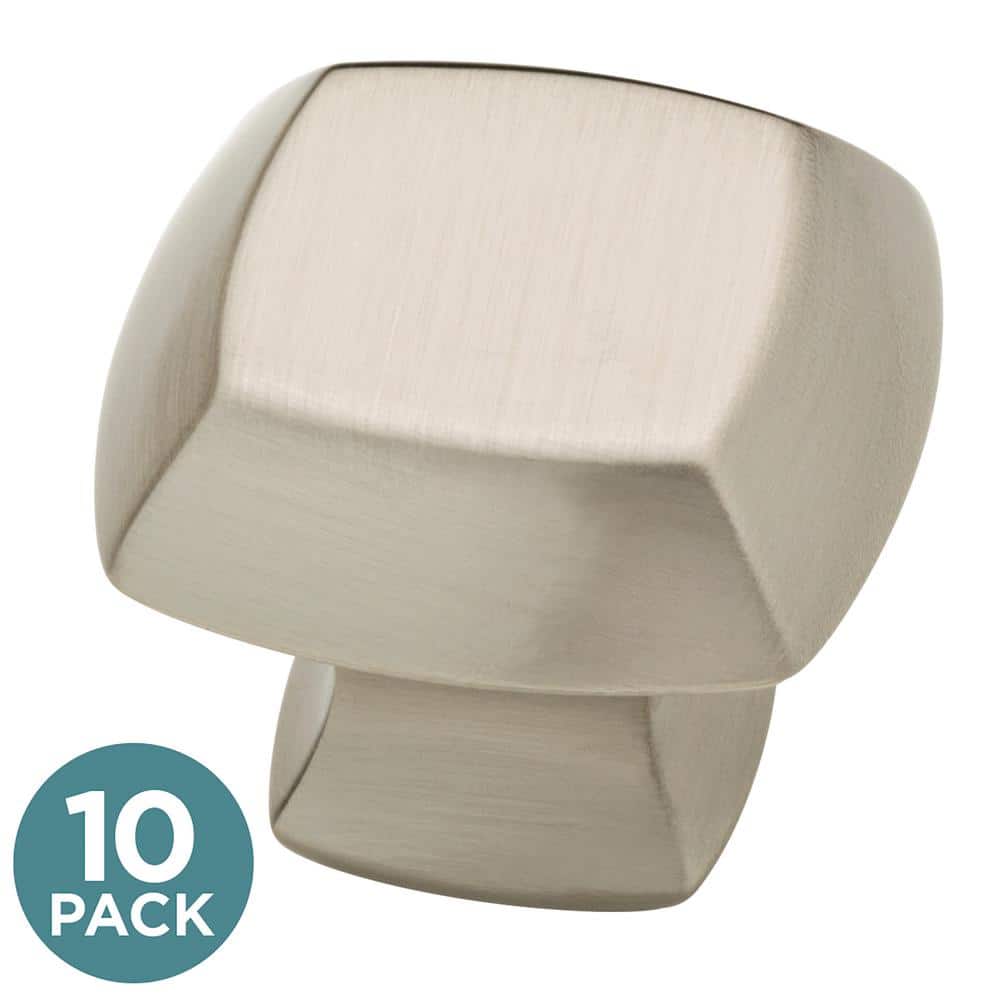 10-Pack Mandara 1-1/4 in. (32 mm) Classic Satin Nickel Square Cabinet Knobs price history on PriceWatchPro