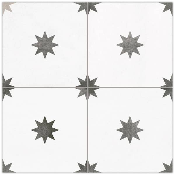 Merola Tile Starlight White 4 in. x 4 in. Porcelain Floor and Wall Take Home Tile Sample