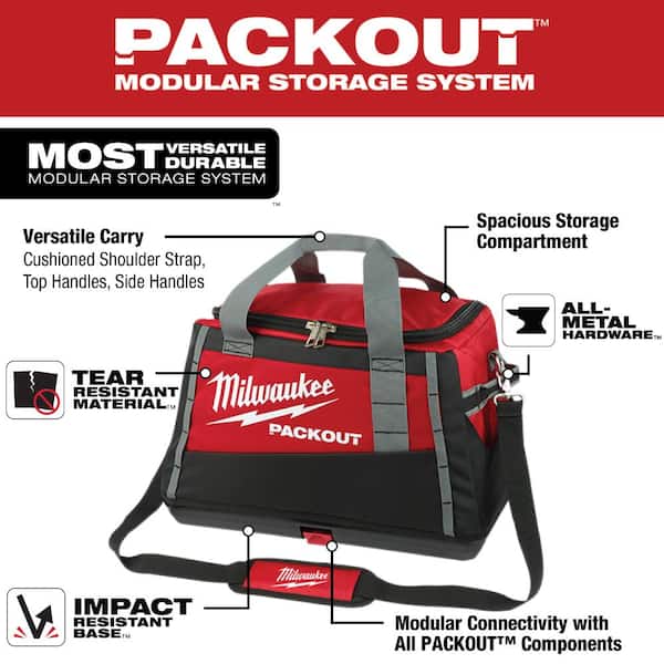 20 in. PACKOUT Tool Bag/Tote with 6-in-1 Wire Stripper Pliers