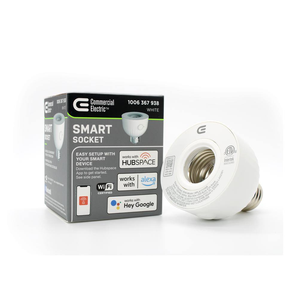 Commercial Electric Indoor/Outdoor ScrewBased Lighting Smart Socket