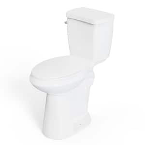 21 in. High Toilet 2-Piece 1.28 GPF Single Flush Elongated & Heightened Toilet in White (Seat Included)