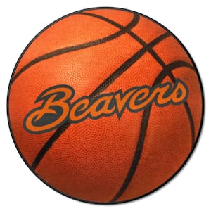 Oregon State Beavers Orange 2 ft. Round Basketball Area Rug