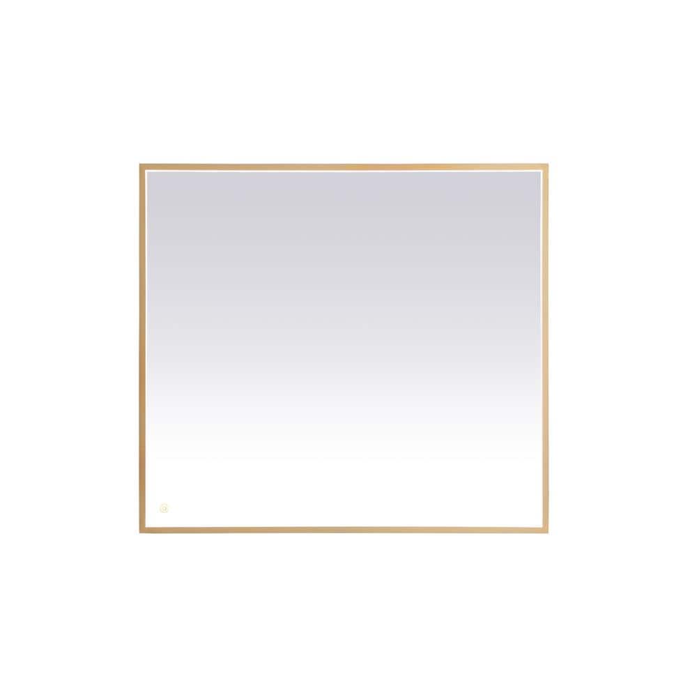 Timeless Home 40 in. W x 36 in. H Modern Rectangular Aluminum Framed LED Ba