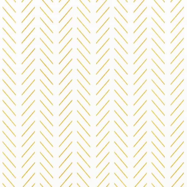 Yellow Modern Herringbone Peel and Stick Self-Adhesive Contact Paper Wallpaper Roll
