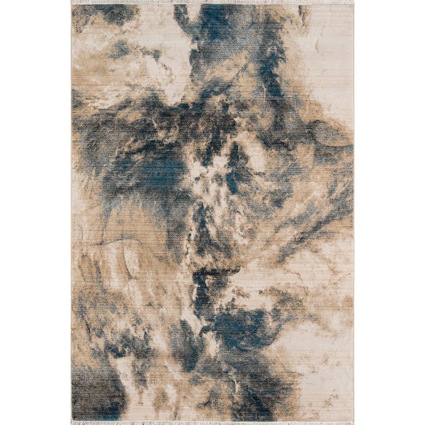 Momeni Studio Blue 5 ft. X 7 ft. 5 in. Indoor Area Rug