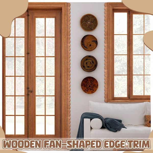 1.57 in. x 1.3 ft. Composite Material Wall Edge for Drywall Home Cabinet and Window Door DIY, Natural (12-Pack)