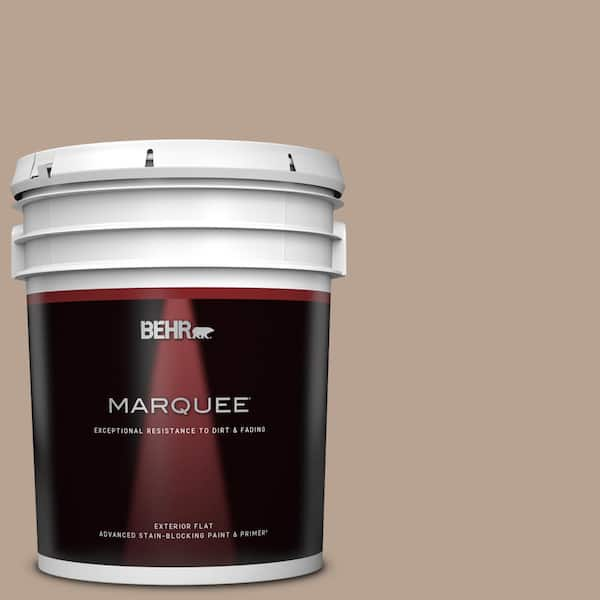 BEHR MARQUEE 5 gal. #N190-4 Rugged Tan Flat Exterior Paint & Primer