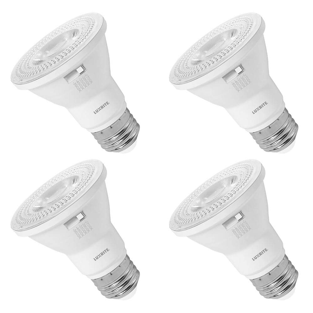 Luxrite Multi-Color Dimmable LED Flood Light Bulbs 4-Pack