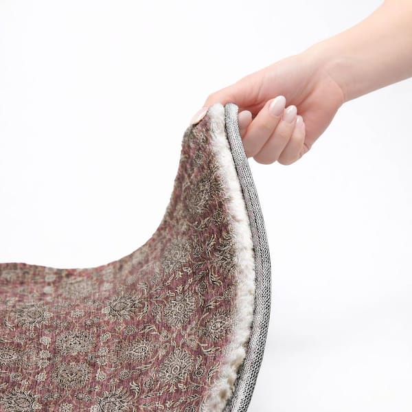 Dream Shag Premium Machine Washable Abstract ADS702 Merlot 5 ft. x 7 ft. 6 in. Area Rug