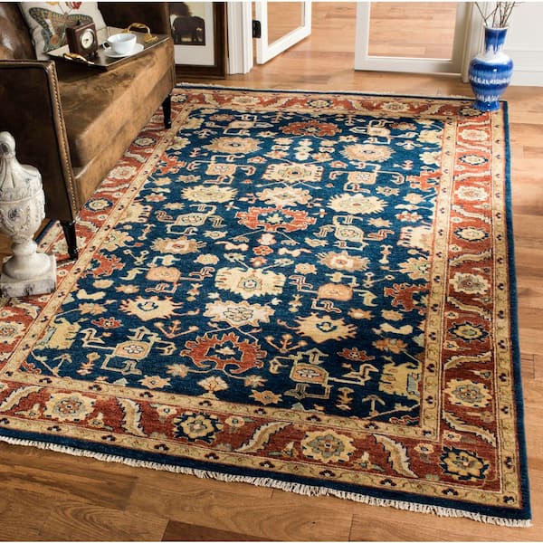 Heriz 6 ft. x 9 ft. Navy/Rust Oriental Area Rug