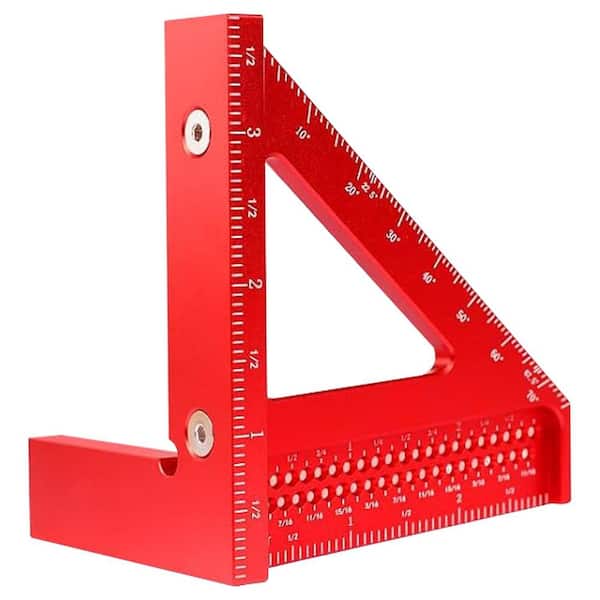 Aluminum Alloy 3D Multi-Angle Measuring Square Ruler High Precision Hole Scribing Woodworking Tools 6 Refills