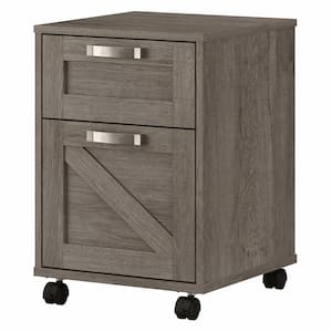 Cottage Grove Restored Gray 2 Drawer Mobile File Cabinet