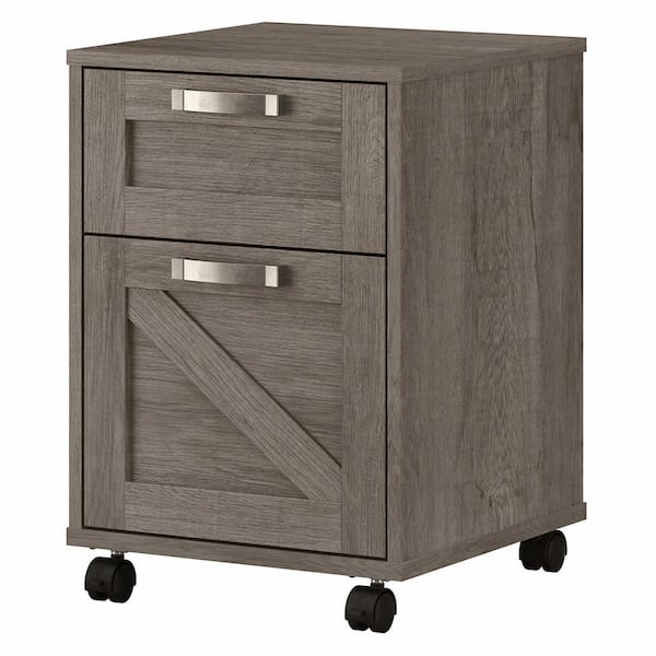 Bush Furniture Cottage Grove Restored Gray 2 Drawer Mobile File Cabinet ...