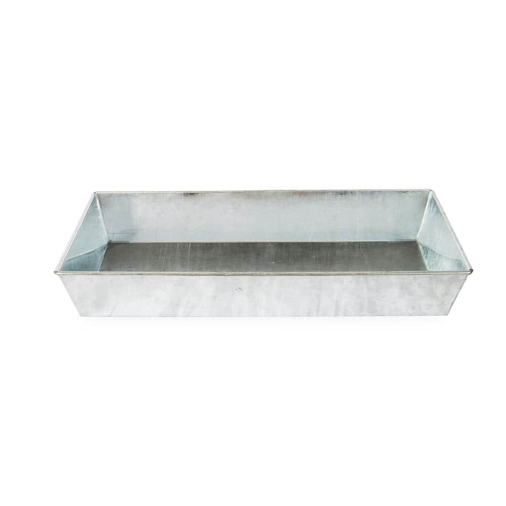 Antique Galvanized Steel Rectangular Herb & Plant Tray - 20in