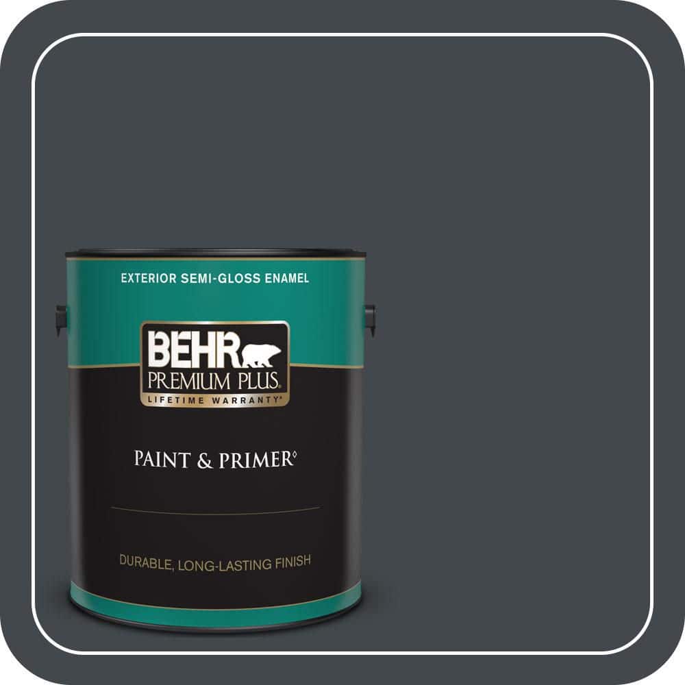 1 gal. #PPU24-23 Little Black Dress Semi-Gloss Enamel Exterior Paint & Primer price history on PriceWatchPro