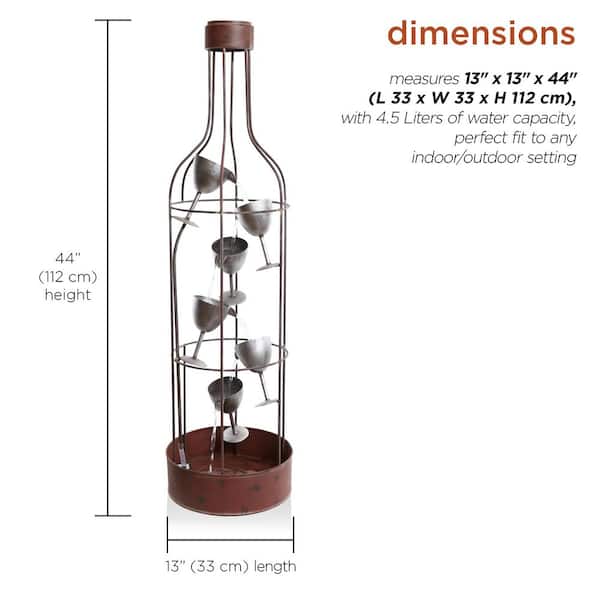 Alpine Corporation 44 in. Tall Indoor/Outdoor Bottle Shaped