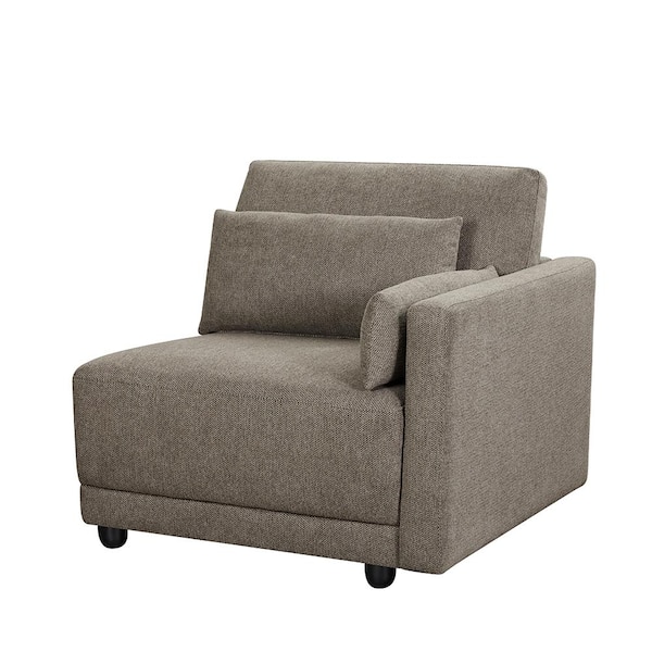 Acme Furniture Rylie 39 in. Armless Linen Modular Sofa in Gray Linen