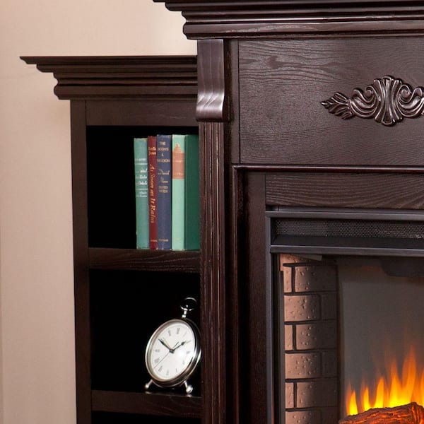 Freestanding Electric Fireplace, Gracewood Hollow Forbes 70 Inch Espresso Electric Fireplace