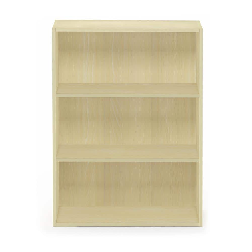 Steam Beech 3-Tier Light Wood Etagere Bookcase