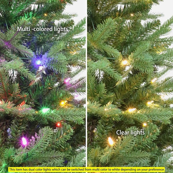 Puleo International 7.5 ft. Pre-Lit Sacramento Fir Artificial