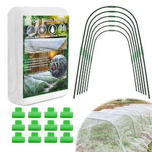 Garden Netting Kit with 8 ft. x 20 ft. Mesh Plant Cover