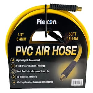 1/4 in. x 50 ft. PVC Air Hose with Solid MNPT Fittings