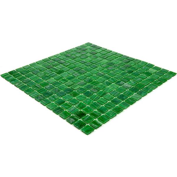 Apollo Tile Celestial Kelly Green 12-in x 12-in Glossy Glass Uniform Squares Floor and Wall Tile (20-sq. ft/ Carton)