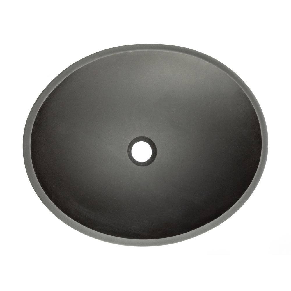Matte Black Oval Tempered Glass Above-Counter Sink