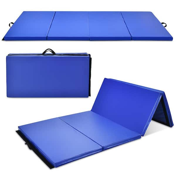 Costway 4'x 8'x 2'' Folding Gymnastics Exercise Mat W/Handle Aerobics  Stretch Yoga