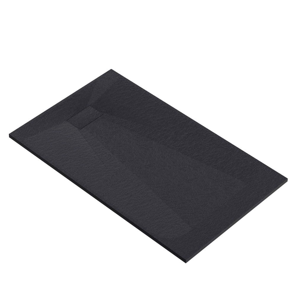 60 in. L x 32 in. W Curbless Alcove Shower Pan Base with L/R Drain in Black price history on PriceWatchPro
