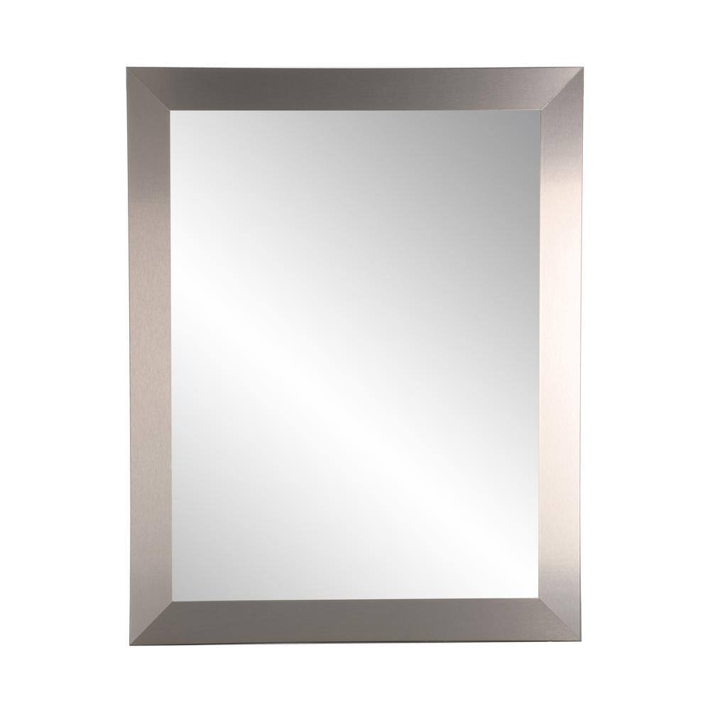 BrandtWorks Large Rectangle Silver Modern Mirror (41 in. H x 32 in. W ...