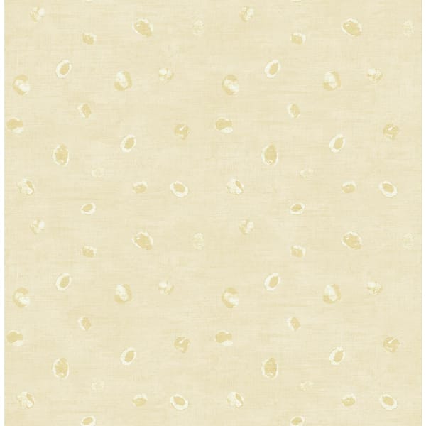 Seabrook Designs Hubble Dot Metallic Champagne Paper Strippable Roll (Covers 56 sq. ft.)