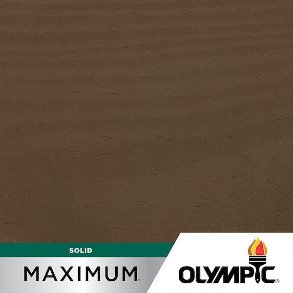 Olympic Maximum 1 gal. Autumn Brown Solid Color Exterior Stain and