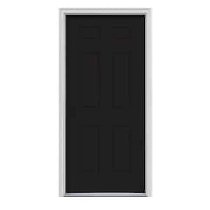 JELD-WEN 36 in. x 80 in. 6-Panel Primed Steel Prehung Left-Hand Inswing  Front Door w/Brickmould THDJW166100275 - The Home Depot