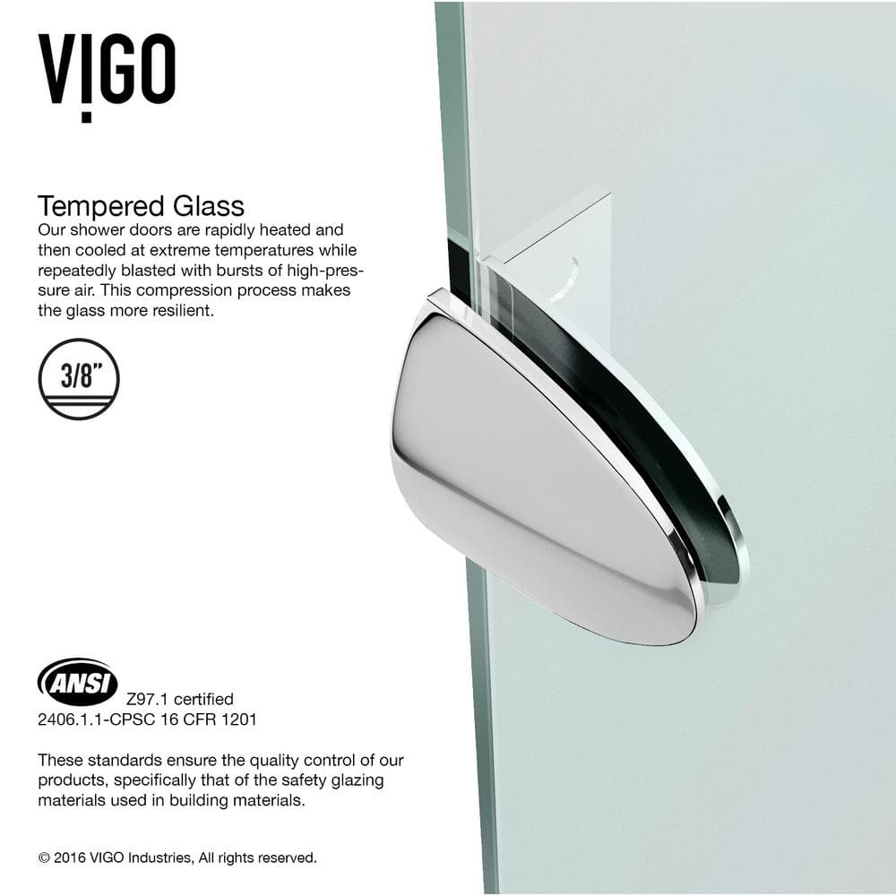 Verona 42" Frameless Neo-Angle Shower Enclosure with Brushed Nickel Hardware