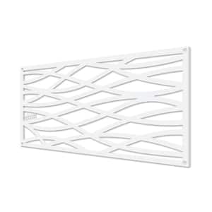 Wave 48 in. x 24 in. White Polypropylene Multi-Purpose Decorative Panel