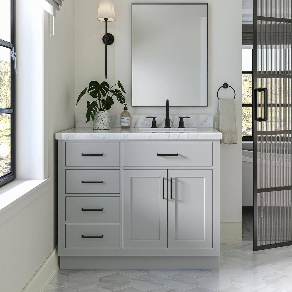 Hepburn 42" Gray Hardwood Freestanding Single Basin Vanity