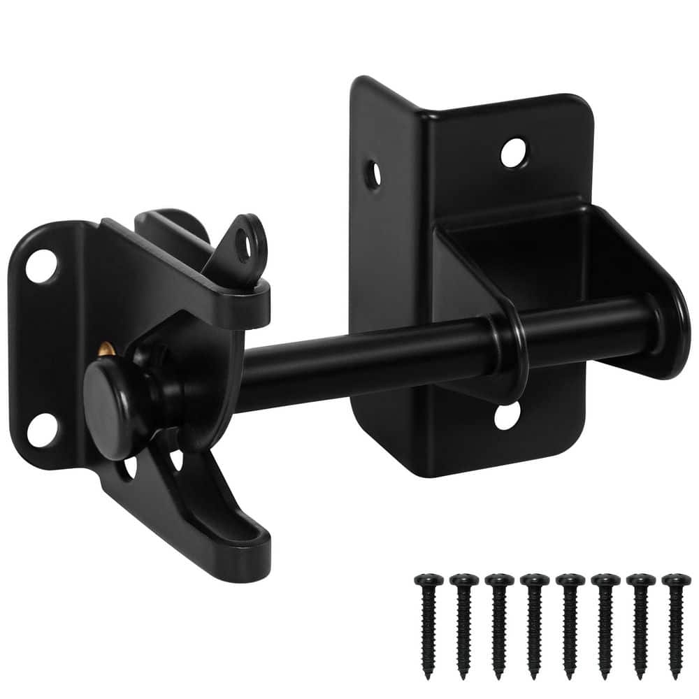 Steel Automatic Gravity Gate Latch Self Locking Fence Door Lock with Black Powder Coating for Outdoor Garden Pool Shed price history on PriceWatchPro