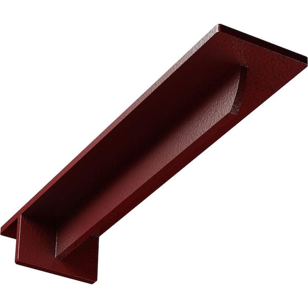 Ekena Millwork 3 in. x 2 in. x 14 in. Steel Hammered Bright Red Heaton Bracket