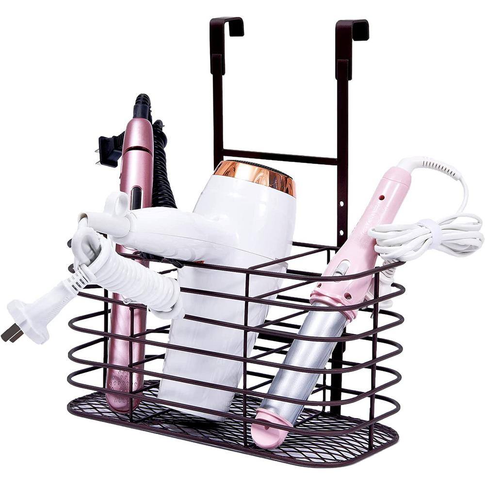 Dyiom 5 in. W Hair Dryer Holder, Hair Tool Organizer Bathroom Organizer