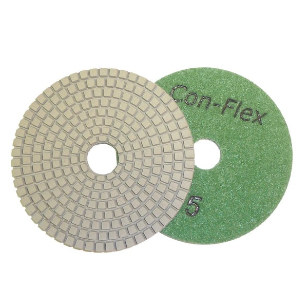 5 in. Dry Diamond Polishing Pad Set for Stone and Concrete, #50, #100,  #200, #400, #800, #1500, #3000 Grit