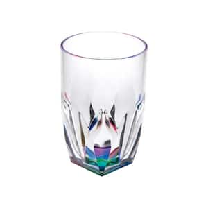 17 oz. Designer Rainbow Diamond Acrylic Wine Glasses Set (Set of 4)