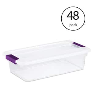 17511712 6 Qt. ClearView Latch Box Storage Tote Container (48 Pack)