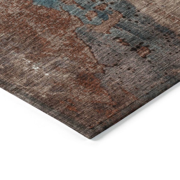 Chantille Machine Washable Indoor/Outdoor Abstract ACN1870 Paprika 9 ft. x 12 ft. Accent Rug