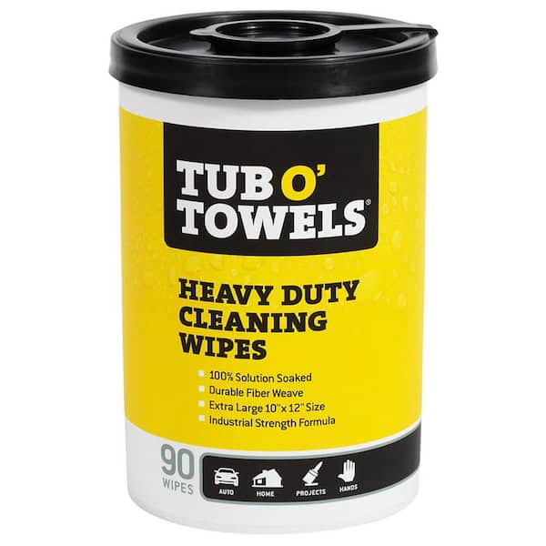 Tub O' Towels Citrus Scent Heavy-Duty Cleaning Wipes (90-Count)