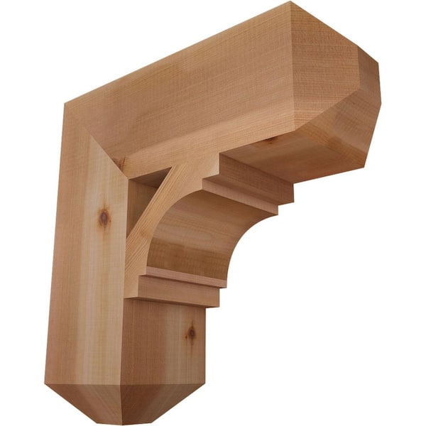 Ekena Millwork 5.5 in. x 18 in. x 18 in. Western Red Cedar Merced Craftsman Smooth Bracket