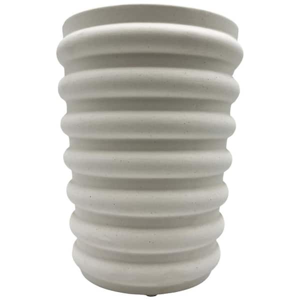 castellousa Beige 9 in. Swirl Stackable Ceramic Vase
