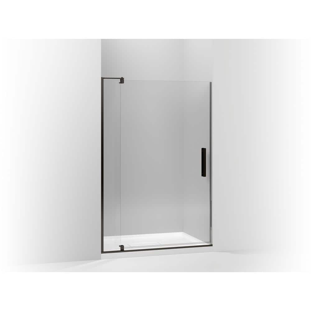kohler k-707556-l revel 74" h x 43-1/8" w shower door with bronze hardware