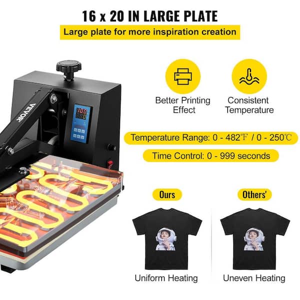 Large Size 16x24'' Clamshell Heat Press Machine Sublimation